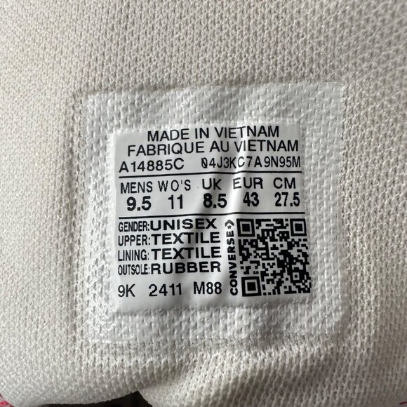 ⭐CONVERSE Run Star Hike Hi Platform Rose Cross Stitch Sz 9.5 Men's Shoes A14885C - Picture 8 of 10